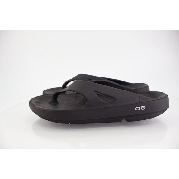 Oofos Mens OOriginal Sandal Size 11 Black Sport Recovery Shoe Thong Slide Comfy